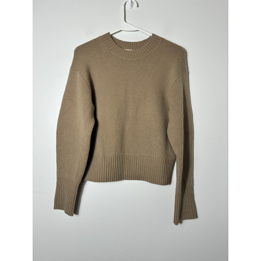 Vince Pullover Wool/cashmere Sweater XS Oversized Knit Brown Quiet Luxury